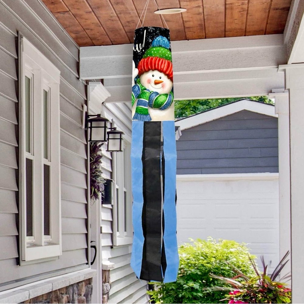 NWT Briarwood Lane Snow Time Snowman Winter Windsock